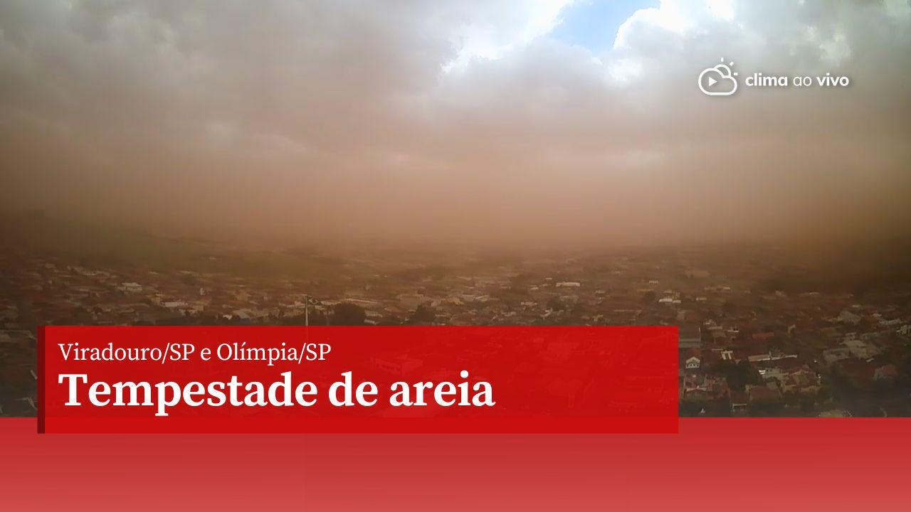 Tempestade de areia em Viradouro/SP e Olímpia/SP - 24/05/24