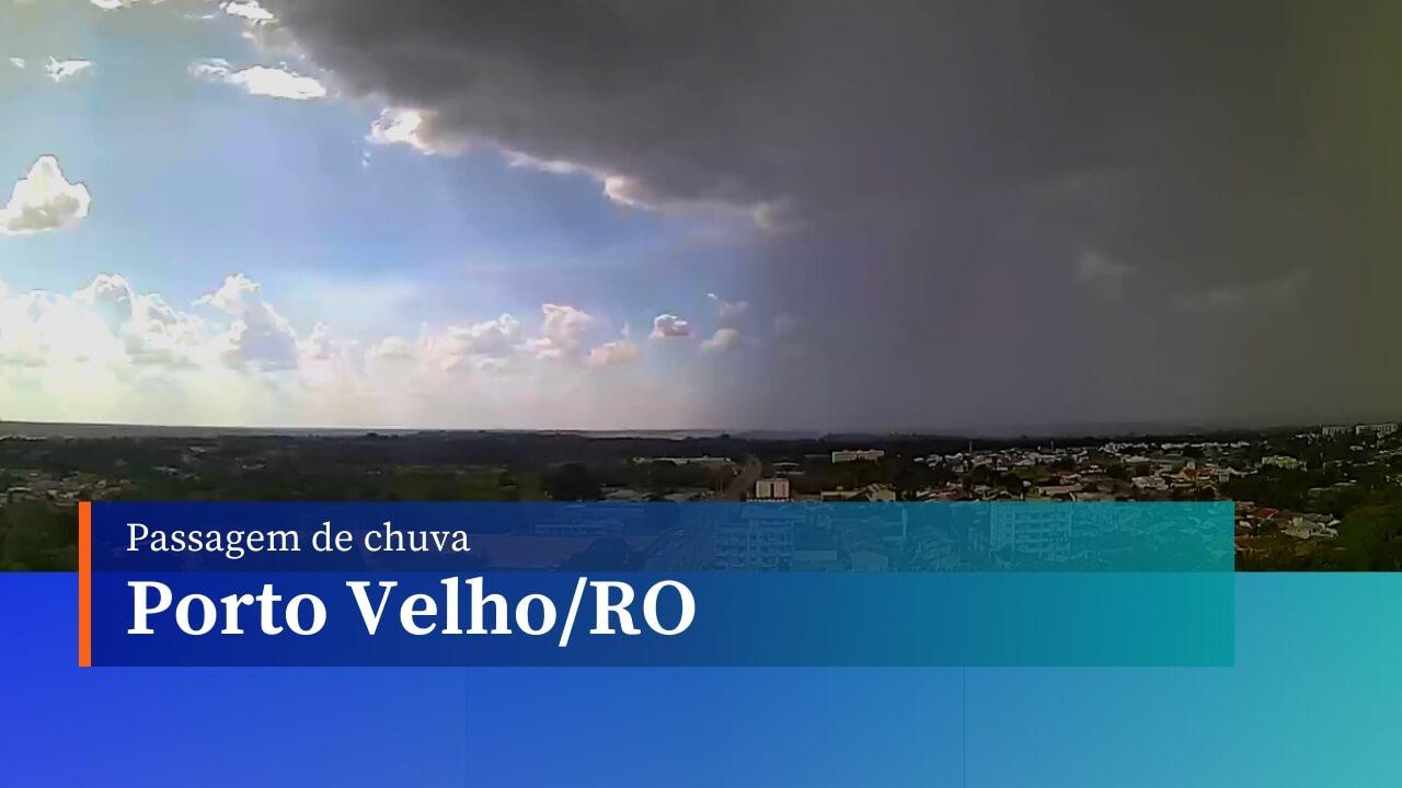 Passagem de chuva intensa em Porto Velho/RO, na tarde desta segunda-feira - 08/07/24