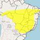 Alerta amarelo para baixa umidade relativa do ar em grande parte das regiões brasileiras