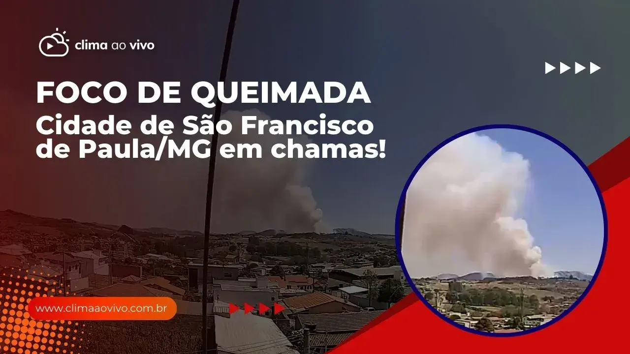 Foco de queimada: São Francisco de Paula/MG em chamas - 13/09/24