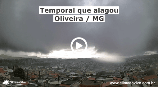 Imagens impressionantes da formação do temporal que alagou Oliveira / MG - 17/01/20